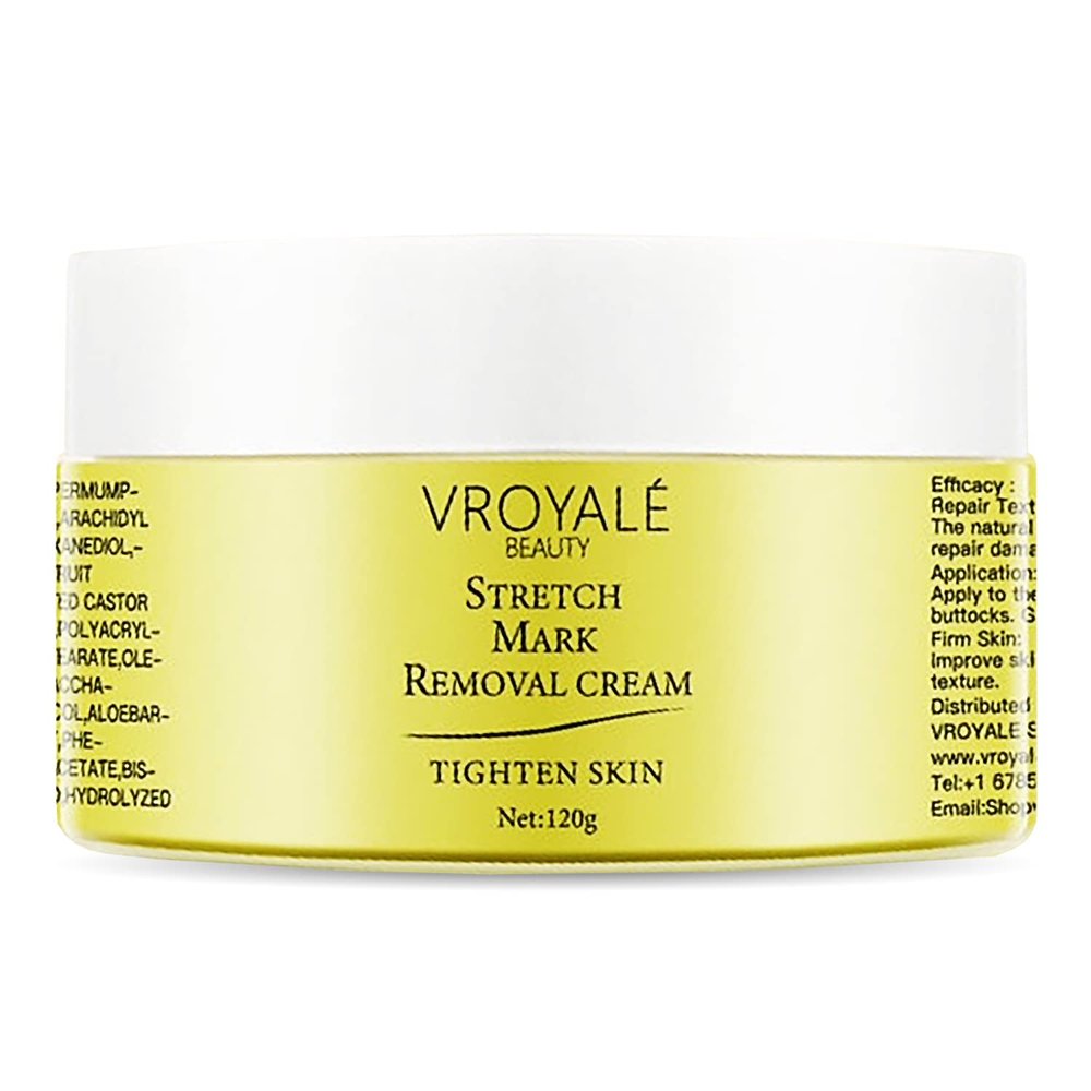 VROYAL Stretch Mark Removal Cream [2-Pack] - Natural Organic Skin Healing & Pregnancy Scar Repair Cream, Dermatologist Tested Moisturizing Body Cream - Restore Damaged Tissue, Nourish & Soften Skin
