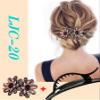 5 Pcs double flower decorative jeweled rhinestone hair clip pretty fancy floral thick crystal hair clips for women beautiful fashion designer asian accessories long chinese korean vintage ornaments view 2