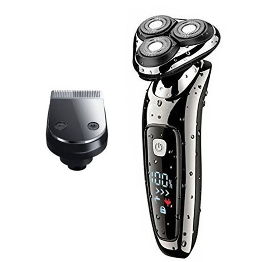 Electric Razor for Men, Wet Dry Digital Display Rechargeable Electric Shaver Facial Rotary Electric Razor For Men Pro Beard Shaving Machine Hair Trimme