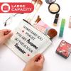 Coume 12 Pieces Thank You Supply Makeup Bag for Women Inspirational Appreciation Gift for Coworker Teacher Nurse Employee Social Worker Volunteer Canvas Cosmetic Bags for Christmas Leaving(Warm) view 3