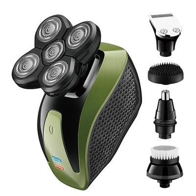 Electric Razor for Men, 5in1 Grooming Kits Electric Shaver Facial Body Electric Rechargeable Razor Men Beard Wet Dry Rotary Bald Shaving Machine