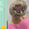 5 Pcs double flower decorative jeweled rhinestone hair clip pretty fancy floral thick crystal hair clips for women beautiful fashion designer asian accessories long chinese korean vintage ornaments view 4