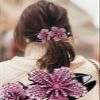 5 Pcs double flower decorative jeweled rhinestone hair clip pretty fancy floral thick crystal hair clips for women beautiful fashion designer asian accessories long chinese korean vintage ornaments view 4