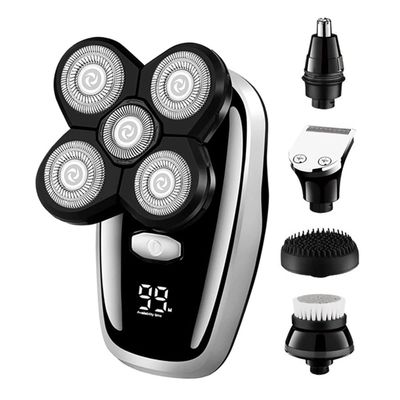 Electric Razor for Men, 5 In 1 Grooming Kits Electric Shaver Facial Body Electric Razor For Men Beard Wet Dry Rotary Shaving Machine Bald Rechargeable Set