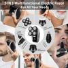 Electric Razor for Men, 5 In 1 Grooming Kits Electric Shaver Facial Body Electric Razor For Men Beard Wet Dry Rotary Shaving Machine Bald Rechargeable Set view 2