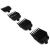 Professional Hair Clipper Attachment Combs Cutting Guides Guards #3170-400, 1/8", 1/4", 3/8", 1/2" Compatible with Most Wahl Standard Full Sized 5 Star Series Magic Clip Senior Hair Clippers (Black) view 1