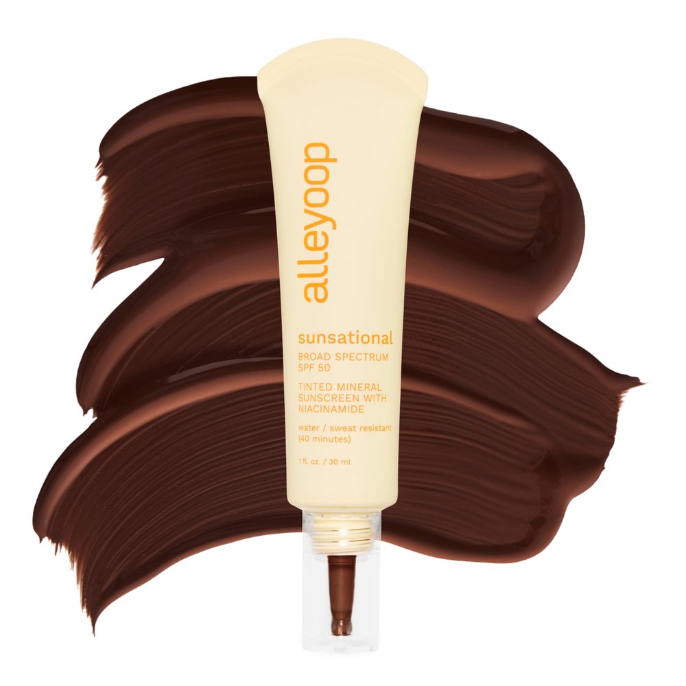 Alleyoop Sunsational Tinted Moisturizer SPF 50 for Face Broad Spectrum  100% Mineral Face Sunscreen with Jojoba, Hydrating & Soothing Tinted Sunscreen, Vegan & Cruelty-Free (Twilight)