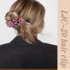 5 Pcs double flower decorative jeweled rhinestone hair clip pretty fancy floral thick crystal hair clips for women beautiful fashion designer asian accessories long chinese korean vintage ornaments view 2