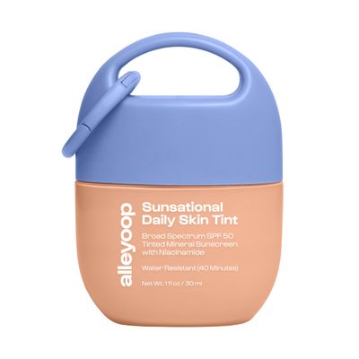 Alleyoop Sunsational Tinted Moisturizer SPF 50 for Face Broad Spectrum  100% Mineral Face Sunscreen with Jojoba, Hydrating & Soothing Tinted Sunscreen, Vegan & Cruelty-Free (Glisten)