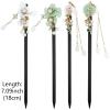 4 Pcs Japanese Chinese Hair Stick Retro Wooden Hairpin Flower Hair Chopsticks Vintage Hanfu Pins Headdress Classic Hair Fork for Long Hair Women view 2