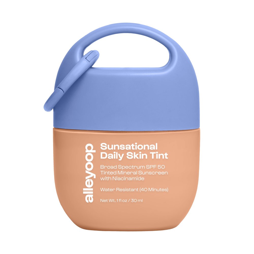 Alleyoop Sunsational Tinted Moisturizer SPF 50 for Face Broad Spectrum 100% Mineral Face Sunscreen with Jojoba, Hydrating & Soothing Tinted Sunscreen, Vegan & Cruelty-Free (Shine)
