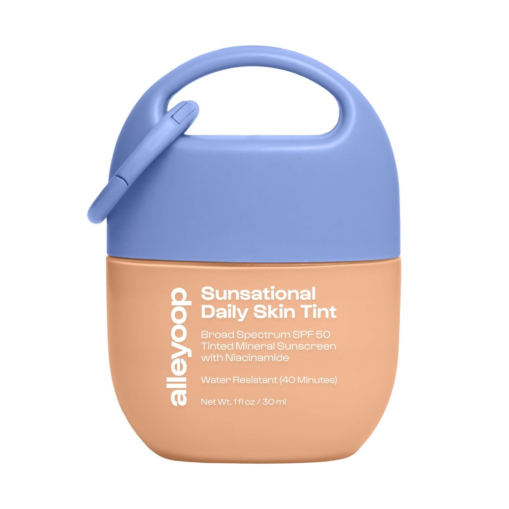 Alleyoop Sunsational Tinted Moisturizer SPF 50 for Face Broad Spectrum  100% Mineral Face Sunscreen with Jojoba, Hydrating & Soothing Tinted Sunscreen, Vegan & Cruelty-Free (Sunrise)