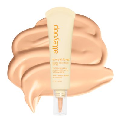 Alleyoop Sunsational Tinted Moisturizer SPF 50 for Face Broad Spectrum  100% Mineral Face Sunscreen with Jojoba, Hydrating & Soothing Tinted Sunscreen, Vegan & Cruelty-Free (Dawn)
