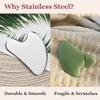 Lanfixilly Stainless Steel Gua Sha and Face Roller Set, Facial Tool for Face Sculpting, Metal Skin Care, Massager for Women view 4