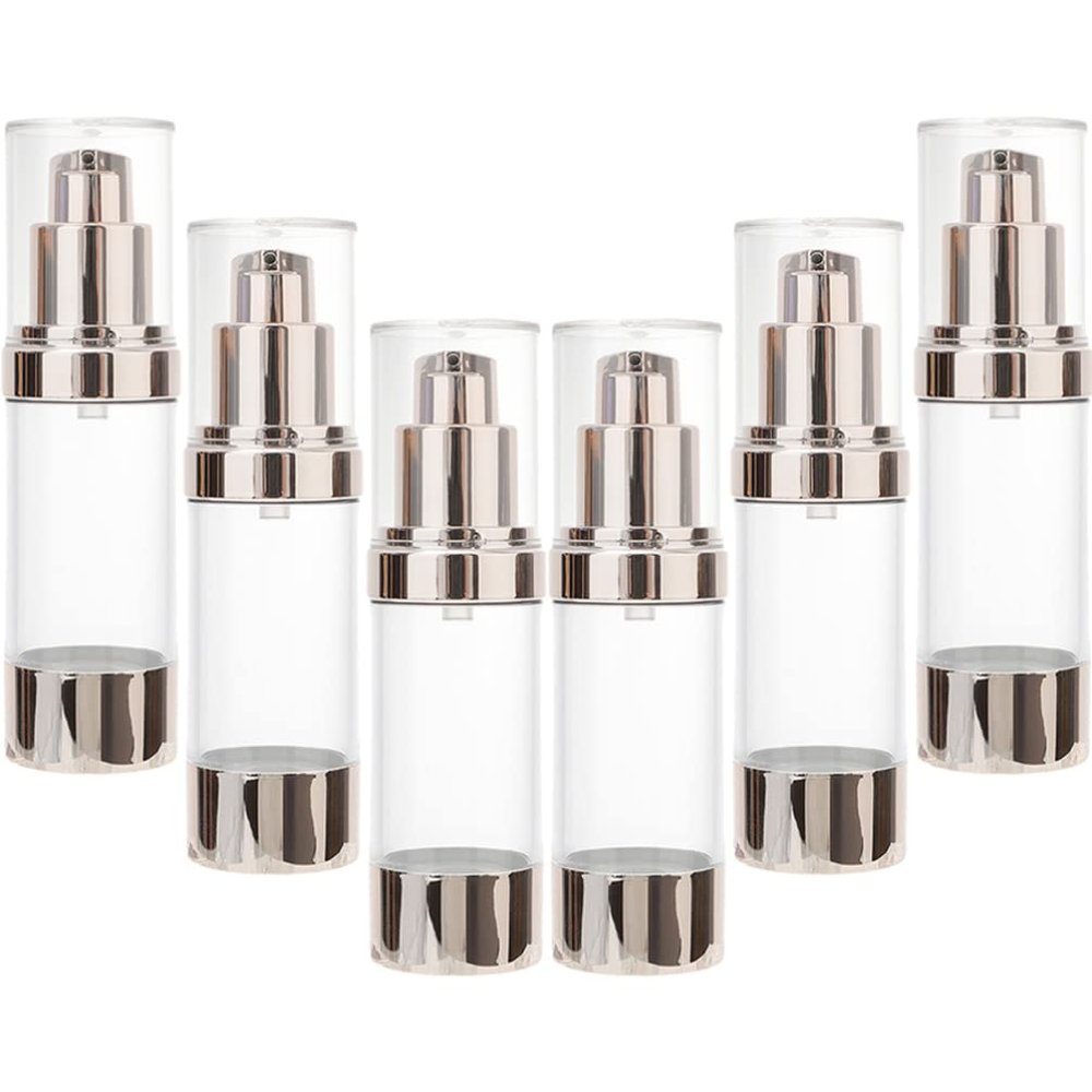 Beaupretty 6pcs Airless Pump Lotion Dispenser Bottles Lightweight Travel Containers for Creams Lotions and Conditioners Leak Design for Daily Use and Travel