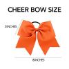 CEELGON Large Cheer Bows Orange Ponytail Holder Girls Elastic Hair Ties 8" 20PCS Hair Accessories for Teens Women Girls Softball Competition Sports Cheerleaders view 2