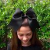 CEELGON 20PCS 8" Large Cheer Hair Bows Ponytail Holder Elastic Hair Ties Black Grosgrain Ribbon Cheerleading Bows for Teens Women Girls Sports Cheerleaders view 2