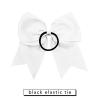 CEELGON 8" 20PCS Large Cheer Bows White Ponytail Holder Girls Elastic Hair Ties Hair Accessories for Teens Women Girls Softball Competition Sports Cheerleaders view 2