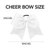 CEELGON 8" 20PCS Large Cheer Bows White Ponytail Holder Girls Elastic Hair Ties Hair Accessories for Teens Women Girls Softball Competition Sports Cheerleaders view 3