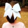 CEELGON 8" 12PCS Large Cheer Bows White Ponytail Holder Girls Elastic Hair Ties Hair Accessories for Teens Women Girls Softball Competition Sports Cheerleaders view 3