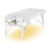 Master Massage 31" Montclair Pro Portable Massage Table Package, Memory Foam Cushioning, Reiki Panels, Shiatsu Cable Release- Tattoo Table, Spa Bed, Facial Bed (White with Ambient Light) view 1