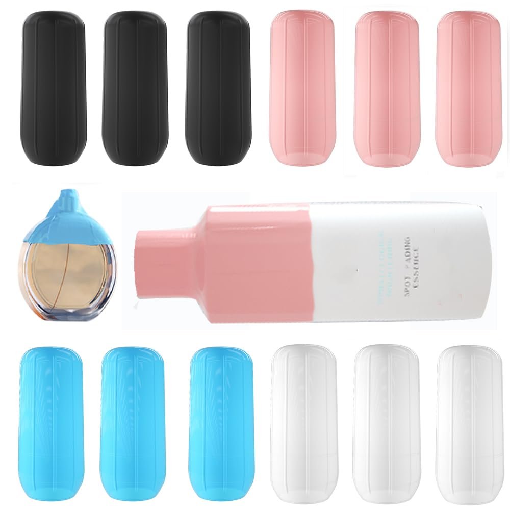 PeaMirmy Reusable Silicone Elastic Sleeves for Leak Proofing for Travel Container in Luggage,Reusable kitchen/Toiletries/ice box Accessories Gadgets for Travel/home
