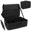 Relavel Extra Large Makeup Case with Plastic Dividers Washable and Easy to Clean, Travel Makeup Train Case Professional Makeup Artist Bag Portable Nail Organizer Box Art Supply Case (Black) view 1