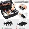 Relavel Extra Large Makeup Case with Plastic Dividers Washable and Easy to Clean, Travel Makeup Train Case Professional Makeup Artist Bag Portable Nail Organizer Box Art Supply Case (Black) view 2