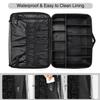 Relavel Extra Large Makeup Case with Plastic Dividers Washable and Easy to Clean, Travel Makeup Train Case Professional Makeup Artist Bag Portable Nail Organizer Box Art Supply Case (Black) view 4