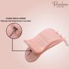 Parcelona French Simply Bear Paw Medium 3 Celluloid Acetate Set of 2 Side Slide In Jaw Yoga Fine Hair Claw Clip for Women and Girls (Blush Pink and Brown) view 3