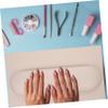 FRCOLOR 1set Nail Art Arm Rest Pillow Manicure Cushion with Table Mat Pu Material Comfortable Support for Nail Salon and Home Use Chic Design view 2