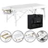 Master Massage Montclair Portable Massage Table, Professional Beauty Physiotherapy Bed Folding Facial Bed Extra Wide Pro Comfort Memory Foam Package with Reiki (White with Ambient Light) view 2