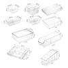VALINK Clear Plastic Vanity Makeup Organizer, Makeup Organizer for Cosmetic for Brushes Eyeliner T-Shaped Four Grid view 2