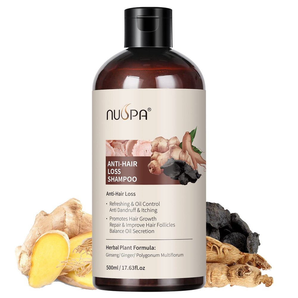 5 in 1 Herbal Anti Hair Thinning Shampoo, 100% Natural Organic Hair Wash Anti Hair Loss Shampoo Infused with Ginger,Ginseng, Polygonum Multiflorum,Regrowth HairCare Treatment For Women Men,Daily Use
