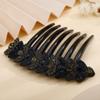 Aimimier Bridal Wedding Crystal Hair Combs Decorative Rhinestone Headpieces Bride and Bridesmaids Hair Accessories for Women(Green-Blue) view 3