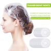 Retisee 500 Pcs Disposable Shower Caps Bulk 18.2 Plastic Clear Hair Caps Elastic Large Thick Waterproof Bath Covers for Women Hair Care Cleaning Supplies Spa Hotel Salon Home Travel Accessories view 3