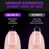 Gelike EC Extra Short Soft Gel Nail Tips Kit for Soak Off Nail Extensions Bundle with 6 in 1 Gel Nail Glue for Clear Acrylic Nails Long Lasting, Curing Needed UV Extension Glue view 2