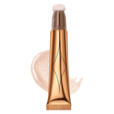 Ofanyia Liquid Highlighter Beauty Wand, Creamy Pearl White Shimmer Face Highlighter Wand with Soft Cushion Applicator