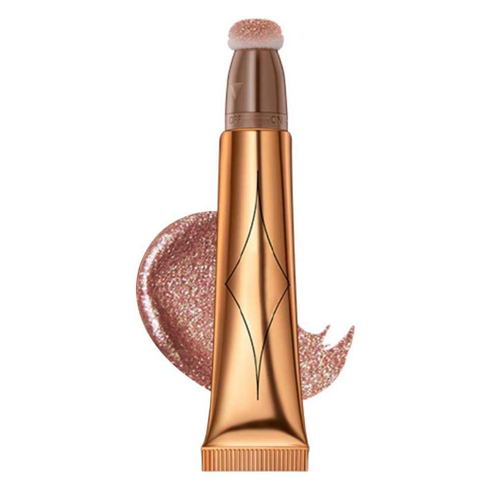 Ofanyia Liquid Highlighter Beauty Wand, Liquid Face Highlighter with Soft Cushion Applicator, Smooth Creamy Matte Shimmer Liquid Highlighter Wand, Lightweight Blendable Body Face Highlighter Makeup (05# Rose Gold Highlighter)