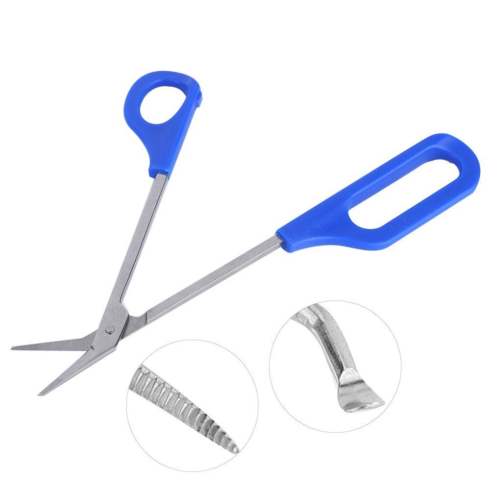 Toe Nail Clippers Adult Thick Nails Long Handle Set, Long Handle Toenail Scissors for Adult Seniors & Easy Reach with Ingrown Toenail File
