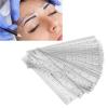 20pcs Eyebrow Template Rule, Transparent Foldable Eyebrow Template Ruler for Home Travel and Beauty Salon, Eyebrow Mapping Kit for Woman Makeup view 2