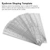 20pcs Eyebrow Template Rule, Transparent Foldable Eyebrow Template Ruler for Home Travel and Beauty Salon, Eyebrow Mapping Kit for Woman Makeup view 3