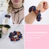Dachshund Dog Print Blue Hair Scrunchies Elastic Hair Bands Hair Ties Ropes Ponytail Holders for Women Great Gift view 3
