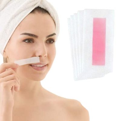 Clyde 10 PCS Hair Removal Waxing Strips for Eyebrows Face Upper Lip Chin Facial Wax Strips for Home and Salon for Women and Girls