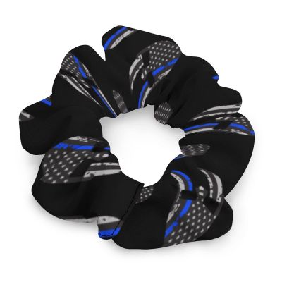 Police Thin Line Flag Spartan Hair Scrunchies Elastic Hair Bands Hair Ties Ropes Ponytail Holders for Women Great Gift