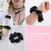 Police Thin Line Flag Spartan Hair Scrunchies Elastic Hair Bands Hair Ties Ropes Ponytail Holders for Women Great Gift view 3