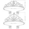 2pcs Bridal Crown Headband Bridal Crown Tiara Rhinestone Headband Crystal Rhinestone Tiara view 4