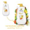 Dove Body Wash with Pump 3 Count Glowing Mango & Almond Butter for Renewed, Healthy-Looking Skin Gentle Skin Cleanser with 24hr Renewing MicroMoisture 30.6 oz view 3