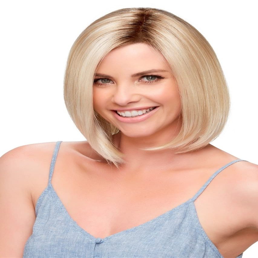 Cameron Lite Avg Cap Color 4/27/30 German Chocolate - Jon Renau Wigs 12" Shoulder Length Bob Lace Lite Layered Synthetic Front Monofilament Top Sheer Hand-Tied Cap Bundle MaxWigs Hairloss Booklet