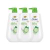 Dove Body Wash with Pump 3 Count Refresh Cucumber and Green Tea for 24hr Lotion-Soft Skin Moisturizing Skin Cleanser with No Sulfates No Parabens view 1
